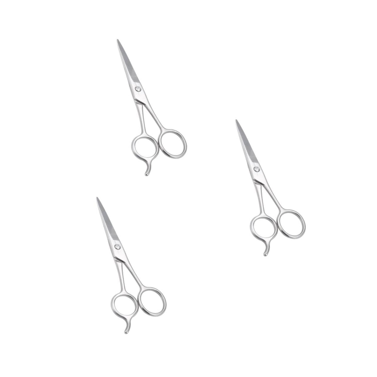 3-Piece Stainless Steel Eyebrow & Beard Trimming Scissors Set