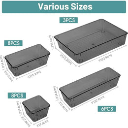 WOWBOX 25 PCS Plastic Drawer Organizer Set