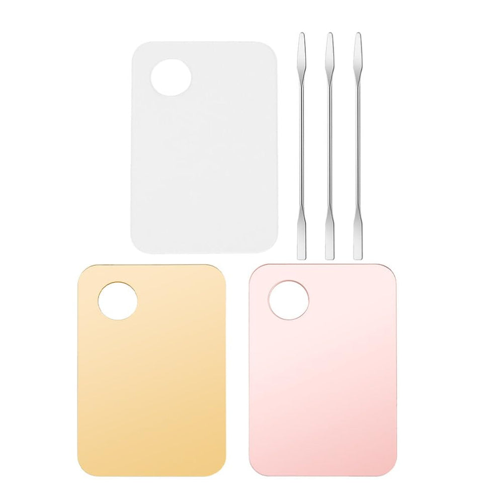 3-Piece Makeup Mixing Palette & Spatula Set