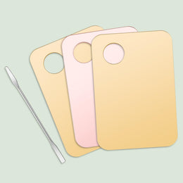 3-Piece Makeup Mixing Palette & Spatula Set
