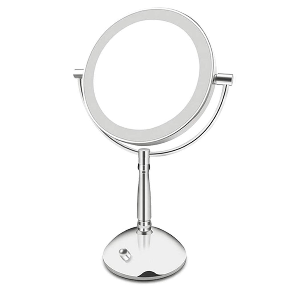 LED Double-Sided 5X Magnifying Makeup Mirror