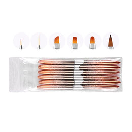 6-Piece Nail Art Painting & Liner Brush Set