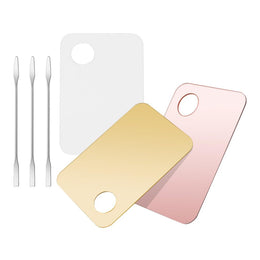 3-Piece Makeup Mixing Palette & Spatula Set