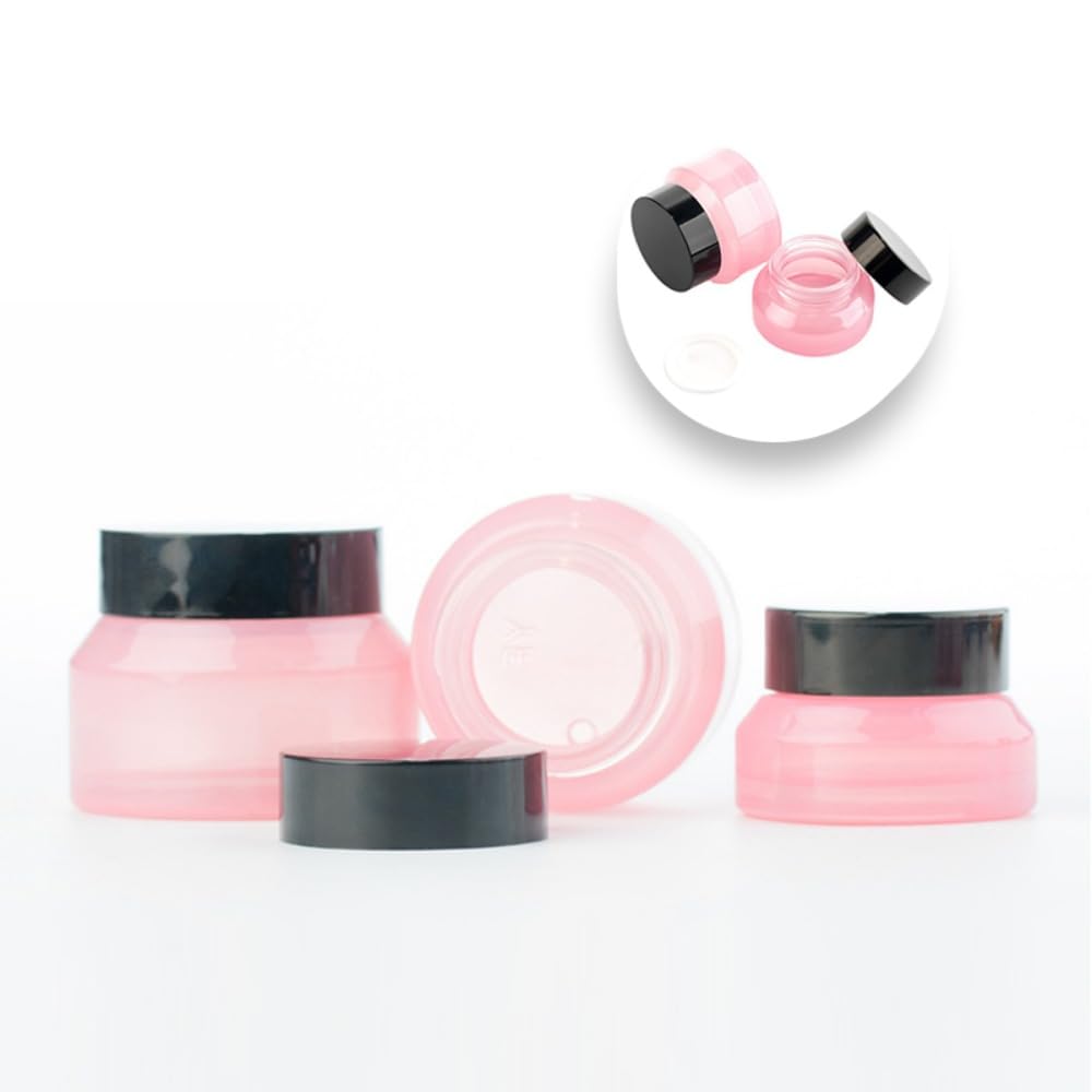 20-Piece Refillable Glass Cosmetic Jar Set