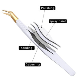 Stainless Steel Precision Eyebrow & Eyelash Tweezer Set