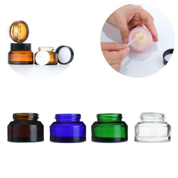 20-Piece Refillable Glass Cosmetic Jar Set