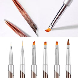 6-Piece Nail Art Painting & Liner Brush Set