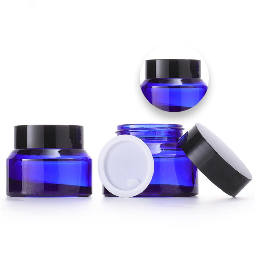 20-Piece Refillable Glass Cosmetic Jar Set