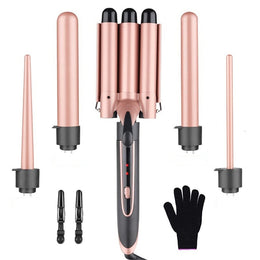 5-in-1 Ceramic Hair Curling Wand Set