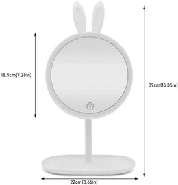 LED Folding Vanity Mirror with Adjustable Brightness