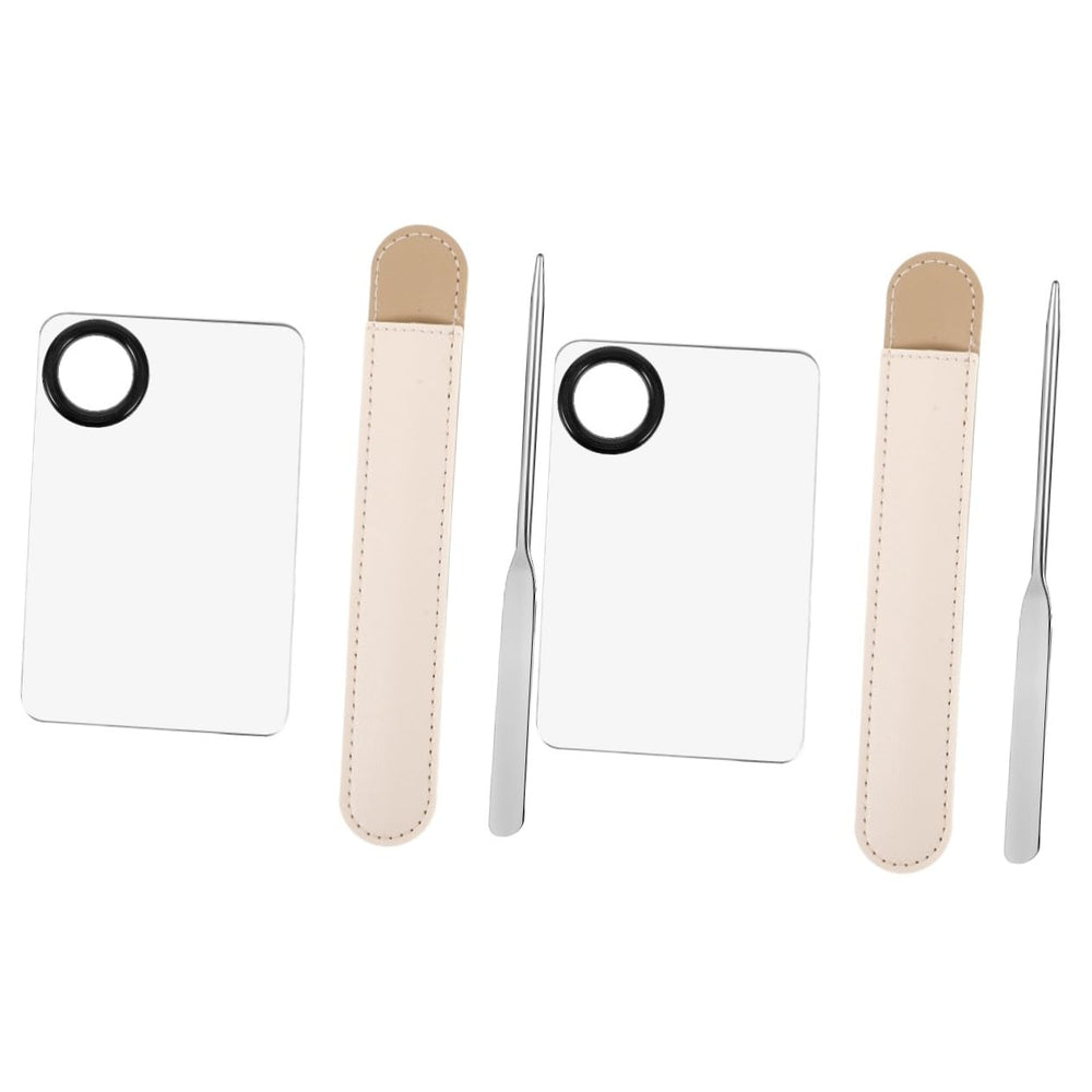 2-Piece Stainless Steel Cosmetic Mixing Spatula Set