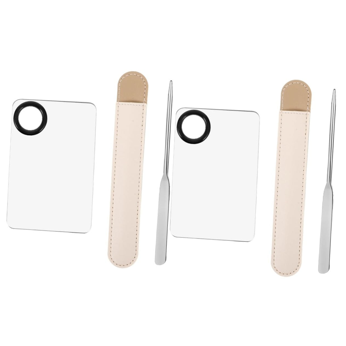 2-Piece Stainless Steel Cosmetic Mixing Spatula Set