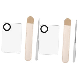 2-Piece Stainless Steel Cosmetic Mixing Spatula Set