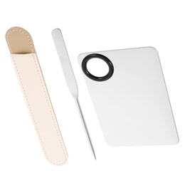 2-Piece Stainless Steel Cosmetic Mixing Spatula Set