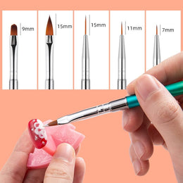 5-Piece Nail Art Dotting & Liner Brush Set