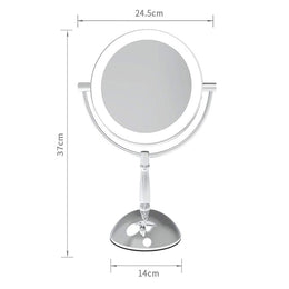 LED Double-Sided 5X Magnifying Makeup Mirror