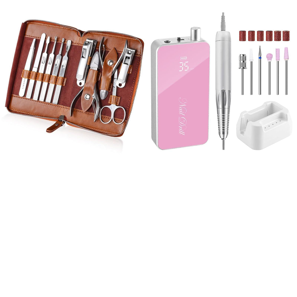 35000RPM Electric Nail Drill & 11-Piece Manicure Set