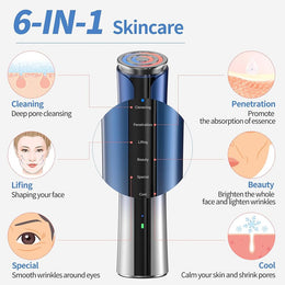 6-in-1 Microcurrent Facial Toning & Massage Device