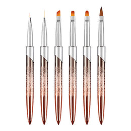 6-Piece Nail Art Painting & Liner Brush Set