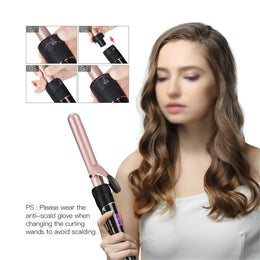 5-in-1 Ceramic Hair Curler Set with Interchangeable Barrels