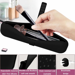 Silicone Travel Makeup Brush Holder Case