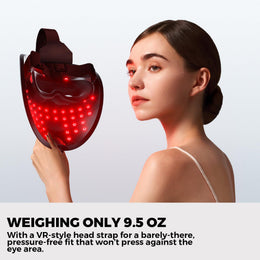 QuasarMD 7 in 1 Red Light Therapy Face Mask with Gold-Wire LED