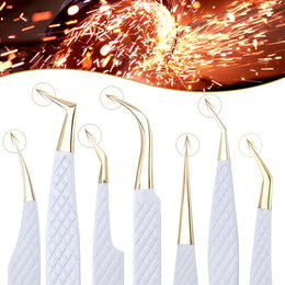 Stainless Steel Precision Eyebrow & Eyelash Tweezer Set