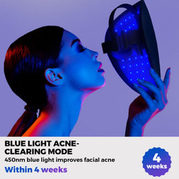 QuasarMD 7 in 1 Red Light Therapy Face Mask with Gold-Wire LED
