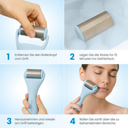 Facial Ice Roller & Stainless Steel Gua Sha Set