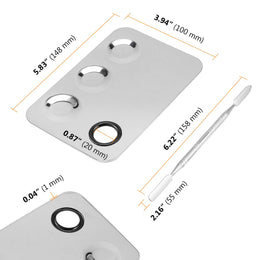 6-Piece Stainless Steel Makeup Mixing Palette Set