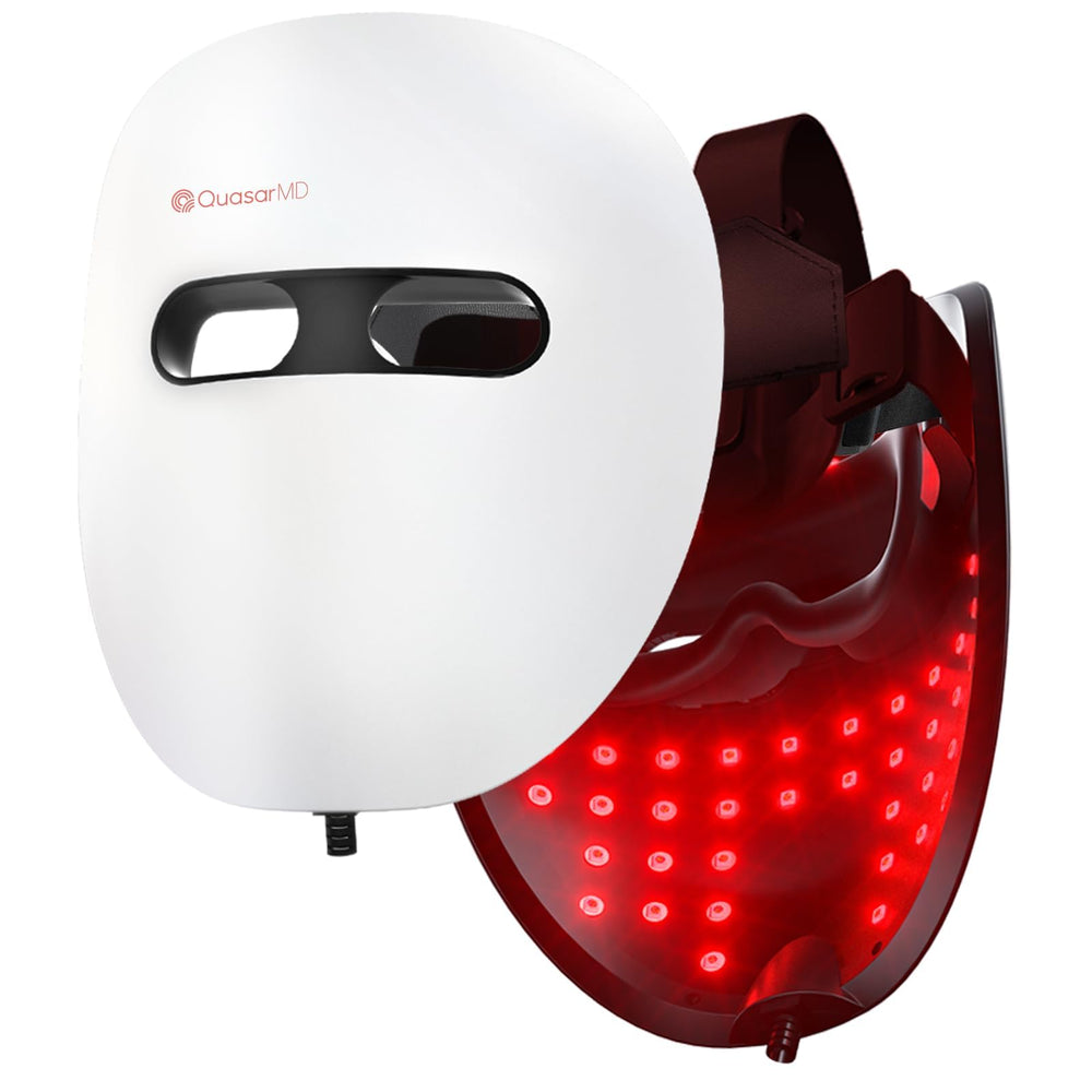 QuasarMD 7 in 1 Red Light Therapy Face Mask with Gold-Wire LED