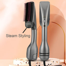 2-in-1 Hot Air Hair Dryer & Straightening Brush