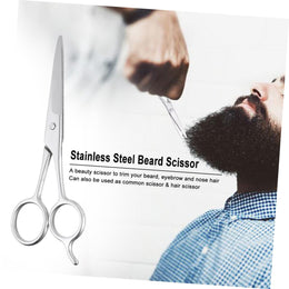 3-Piece Stainless Steel Eyebrow & Beard Trimming Scissors Set