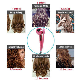 Automatic Ceramic Hair Curler with LCD Display