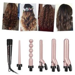 5-in-1 Ceramic Hair Curler Set with Interchangeable Barrels