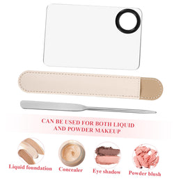2-Piece Stainless Steel Cosmetic Mixing Spatula Set