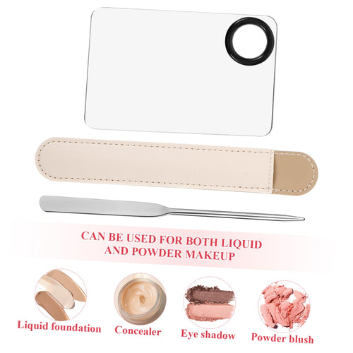 2-Piece Stainless Steel Cosmetic Mixing Spatula Set