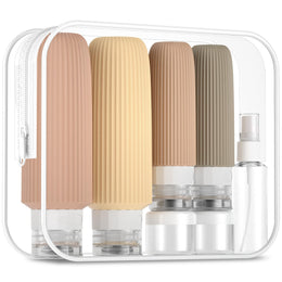 16-Piece Leakproof Silicone Travel Toiletry Bottle Set