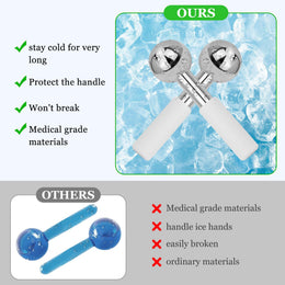 Facial Ice Globes & Jade Cooling Massage Set