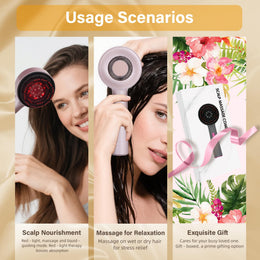 3-in-1 Waterproof Electric Scalp Massager & Oil Applicator