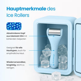 Facial Ice Roller & Stainless Steel Gua Sha Set