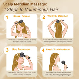 3-in-1 Waterproof Electric Scalp Massager & Oil Applicator