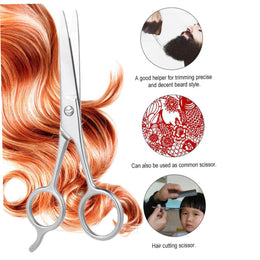 3-Piece Stainless Steel Eyebrow & Beard Trimming Scissors Set
