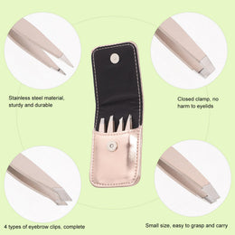 4-Piece Precision Eyebrow Tweezer Set
