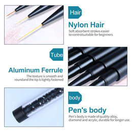 Acrylic Nail Art Painting & Gel Brush