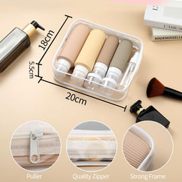 16-Piece Leakproof Silicone Travel Toiletry Bottle Set