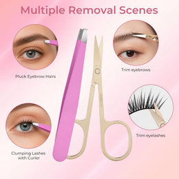 7Pcs Tweezers Set for Eyebrow