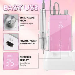 35000RPM Electric Nail Drill & 11-Piece Manicure Set