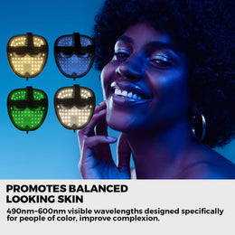 QuasarMD 7 in 1 Red Light Therapy Face Mask with Gold-Wire LED