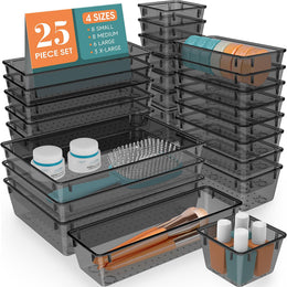 WOWBOX 25 PCS Plastic Drawer Organizer Set
